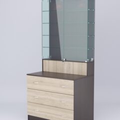 Витрина СОТА №9, задняя стенка ДСП, Дуб Венге-Дуб Сонома