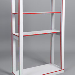 Стойка ФАВОРИТ №4, Белый, кромка красная