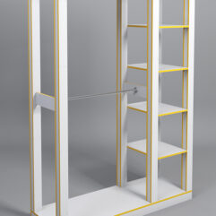 Стойка ФАВОРИТ №5, Белый, кромка желтая