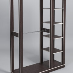 Стойка ФАВОРИТ №5, Дуб Венге, кромка Крем Вайс