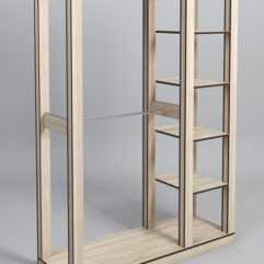 Стойка ФАВОРИТ №5, Дуб Сонома, кромка Дуб Венге