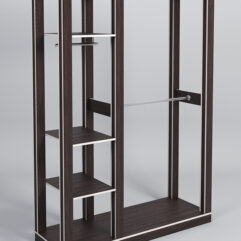 Стойка ФАВОРИТ №6, Дуб Венге, кромка Крем Вайс