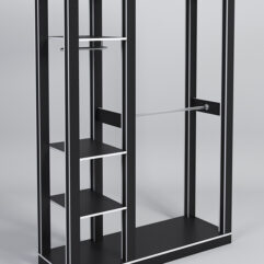 Стойка ФАВОРИТ №6, Черный, кромка белая