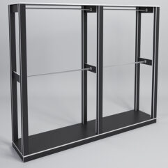 Стойка ФАВОРИТ №8, Черный, кромка белая