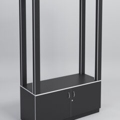 Стойка ФАВОРИТ №9-1, Черный, кромка белая