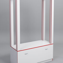 Стойка ФАВОРИТ №9-2, Белый, кромка красная