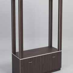 Стойка ФАВОРИТ №9-2, Дуб Венге, кромка Крем Вайс