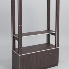 Стойка ФАВОРИТ №10-2, Дуб Венге, кромка Крем Вайс