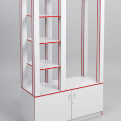 Стойка ФАВОРИТ №11-1, Белый, кромка красная