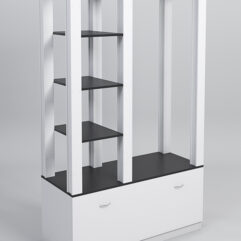 Стойка ФАВОРИТ №11-2, Белый, полки черные