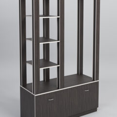 Стойка ФАВОРИТ №11-2, Дуб Венге, кромка Крем Вайс