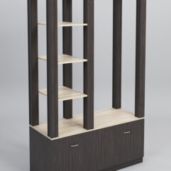 Стойка ФАВОРИТ №11-2, Дуб Венге, полки Дуб Сонома