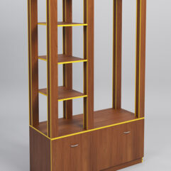 Стойка ФАВОРИТ №11-2, Орех, кромка желтая