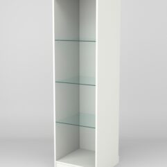 Витрина АСТРА ХИТ ПРОДАЖ №2-1 (без дверки, задняя стенка - ДСП), Белый