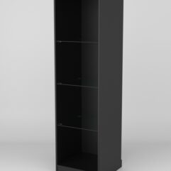 Витрина АСТРА ХИТ ПРОДАЖ №2-1 (без дверки, задняя стенка - ДСП), Черный