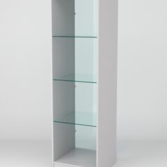 Витрина АСТРА ХИТ ПРОДАЖ №2 (без дверки, задняя стенка - стекло), Серый