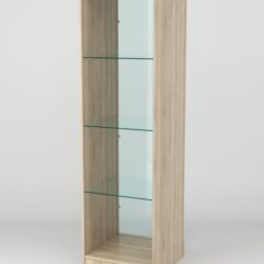 Витрина АСТРА ХИТ ПРОДАЖ №2 (без дверки, задняя стенка - стекло), Дуб Сонома