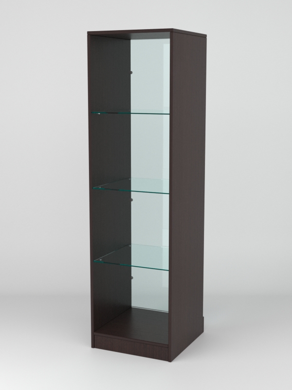 Витрина АСТРА ХИТ ПРОДАЖ №2 (без дверки, задняя стенка - стекло), Дуб Венге