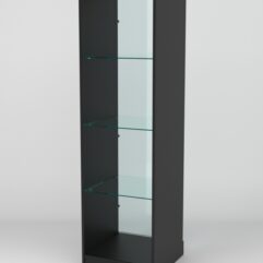 Витрина АСТРА ХИТ ПРОДАЖ №2 (без дверки, задняя стенка - стекло), Черный