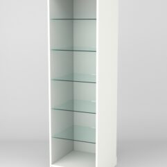 Витрина АСТРА ХИТ ПРОДАЖ №502-1 (без дверки, задняя стенка - ДСП), Белый