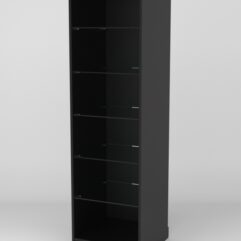 Витрина АСТРА ХИТ ПРОДАЖ №502-1 (без дверки, задняя стенка - ДСП), Черный