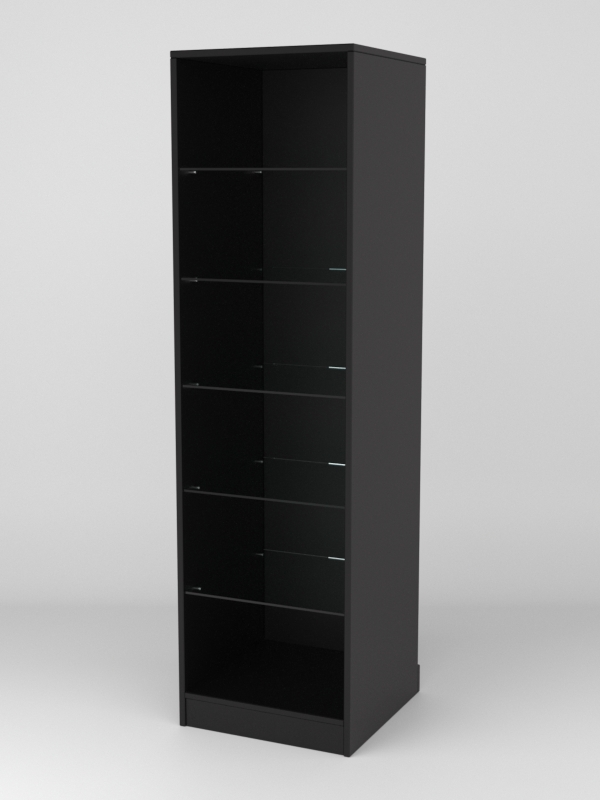 Витрина АСТРА ХИТ ПРОДАЖ №502-1 (без дверки, задняя стенка - ДСП), Черный