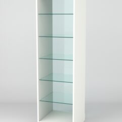 Витрина АСТРА ХИТ ПРОДАЖ №502 (без дверки, задняя стенка - стекло), Белый