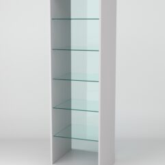 Витрина АСТРА ХИТ ПРОДАЖ №502 (без дверки, задняя стенка - стекло), Серый