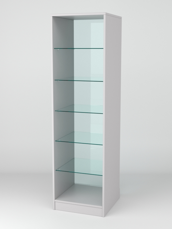 Витрина АСТРА ХИТ ПРОДАЖ №502 (без дверки, задняя стенка - стекло), Серый