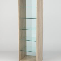 Витрина АСТРА ХИТ ПРОДАЖ №502 (без дверки, задняя стенка - стекло), Дуб Сонома