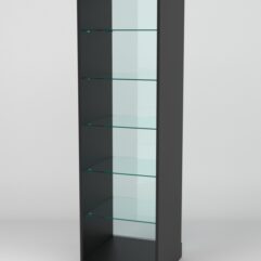 Витрина АСТРА ХИТ ПРОДАЖ №502 (без дверки, задняя стенка - стекло), Черный