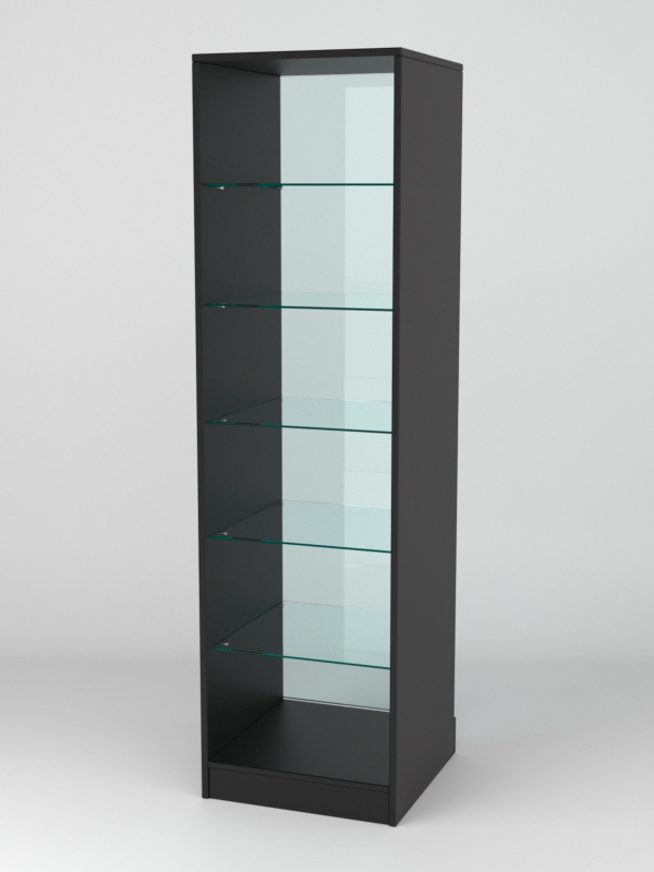 Витрина АСТРА ХИТ ПРОДАЖ №502 (без дверки, задняя стенка - стекло), Черный