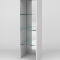 Витрина АСТРА ХИТ ПРОДАЖ №4 (без дверки, задняя стенка - зеркало), Серый