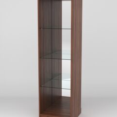 Витрина АСТРА ХИТ ПРОДАЖ №4 (без дверки, задняя стенка - зеркало), Орех