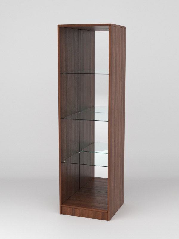 Витрина АСТРА ХИТ ПРОДАЖ №4 (без дверки, задняя стенка - зеркало), Орех