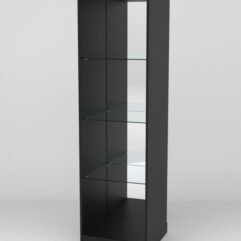 Витрина АСТРА ХИТ ПРОДАЖ №4 (без дверки, задняя стенка - зеркало), Черный