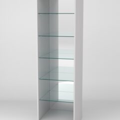 Витрина АСТРА ХИТ ПРОДАЖ №504 (без дверки, задняя стенка - зеркало), Серый