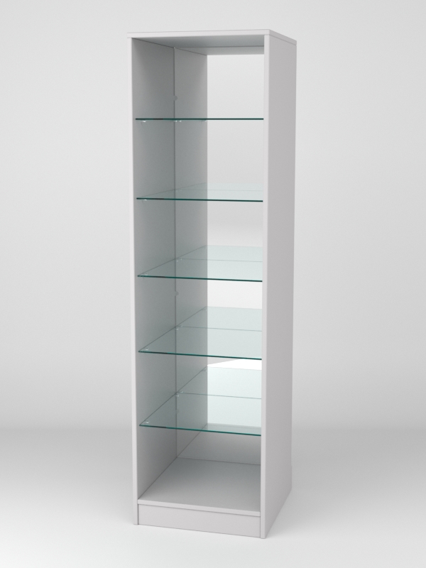 Витрина АСТРА ХИТ ПРОДАЖ №504 (без дверки, задняя стенка - зеркало), Серый