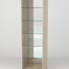 Витрина АСТРА ХИТ ПРОДАЖ №504 (без дверки, задняя стенка - зеркало), Дуб Сонома