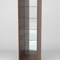 Витрина АСТРА ХИТ ПРОДАЖ №504 (без дверки, задняя стенка - зеркало), Орех