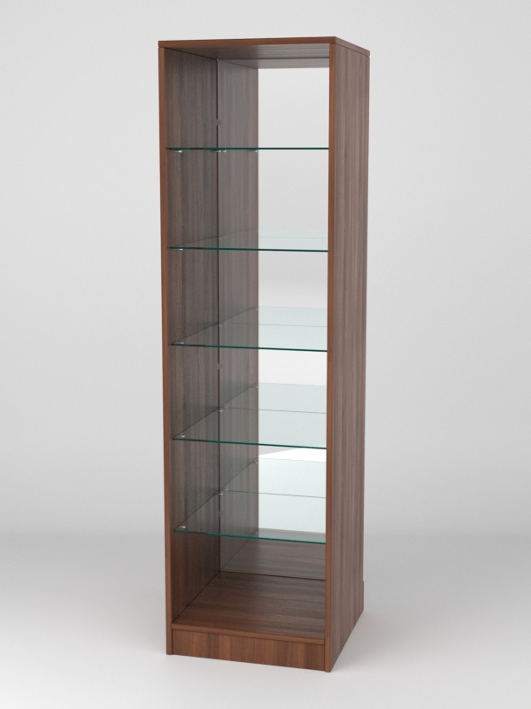 Витрина АСТРА ХИТ ПРОДАЖ №504 (без дверки, задняя стенка - зеркало), Орех