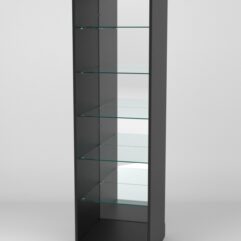 Витрина АСТРА ХИТ ПРОДАЖ №504 (без дверки, задняя стенка - зеркало), Черный