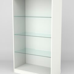 Витрина АСТРА ХИТ ПРОДАЖ №6-1 (без дверок, задняя стенка - ДСП), Белый