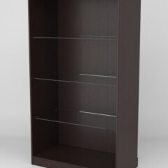 Витрина АСТРА ХИТ ПРОДАЖ №6-1 (без дверок, задняя стенка - ДСП), Дуб Венге