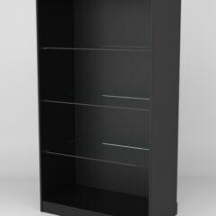 Витрина АСТРА ХИТ ПРОДАЖ №6-1 (без дверок, задняя стенка - ДСП), Черный