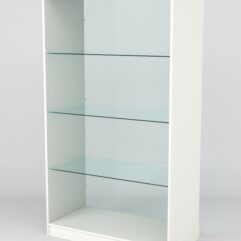 Витрина АСТРА ХИТ ПРОДАЖ №6 (без дверок, задняя стенка - стекло), Белый
