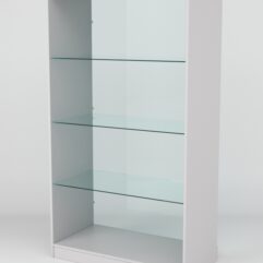 Витрина АСТРА ХИТ ПРОДАЖ №6 (без дверок, задняя стенка - стекло), Серый