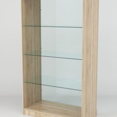 Витрина АСТРА ХИТ ПРОДАЖ №6 (без дверок, задняя стенка - стекло), Дуб Сонома