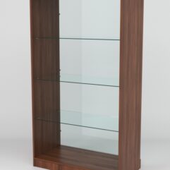 Витрина АСТРА ХИТ ПРОДАЖ №6 (без дверок, задняя стенка - стекло), Орех