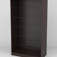 Витрина АСТРА ХИТ ПРОДАЖ №506-1 (без дверок, задняя стенка - ДСП), Дуб Венге